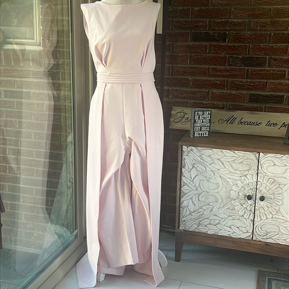 Kay Unger Demi Bateau Neck Walk-Thru Jumpsuit Size 14 NWT - Picture 6 of 8